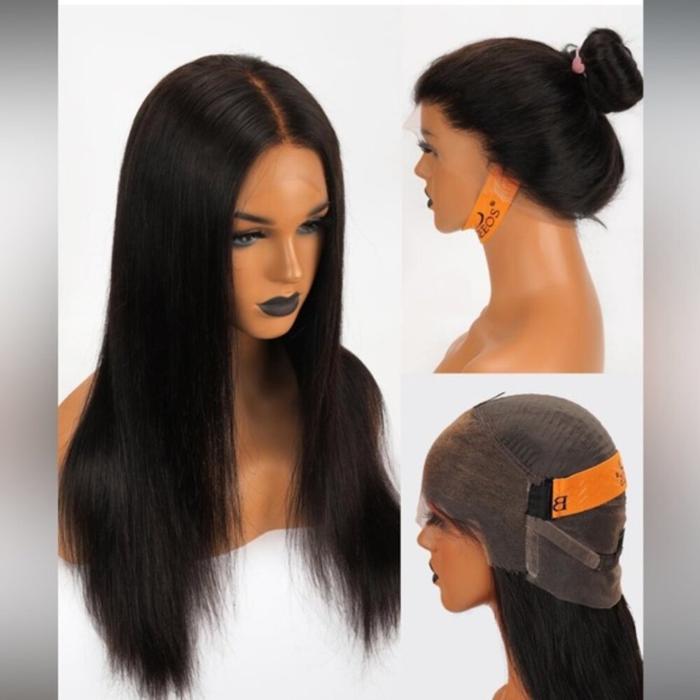 COPY - HUMAN HAIR 360 HD lace 20” natural black straight wig